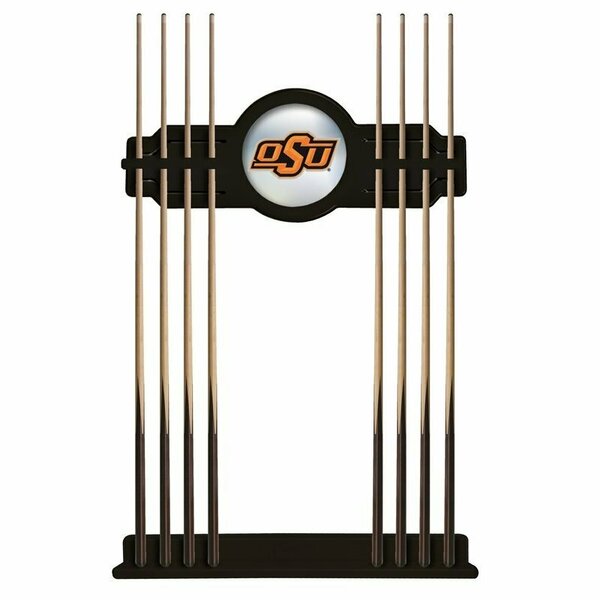 Holland Bar Stool Co Oklahoma State Cue Rack in Black Finish CueBKOKStUn